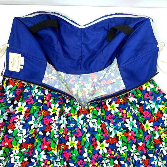 Kate Spade Karmen Strapless Floral Dress Sz 4 - Picture 14 of 16